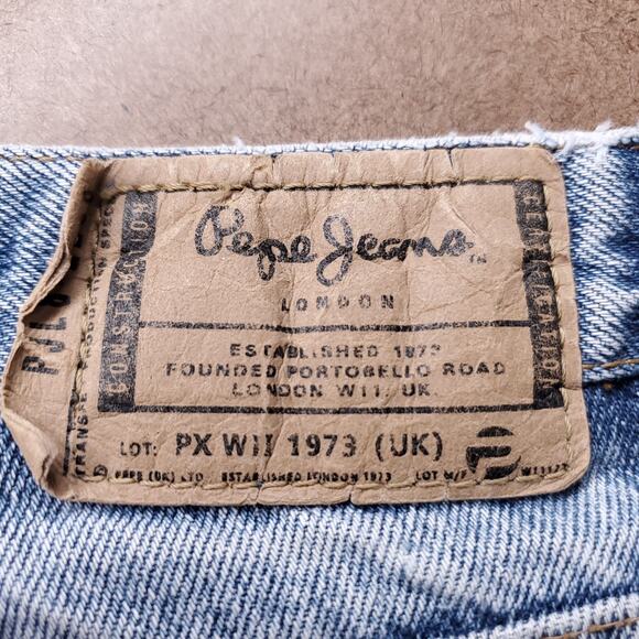 Pepe Betty Jeans Women 7 Blue High Rise Slim Retro Grunge Classic 90s Inspired - Picture 15 of 16